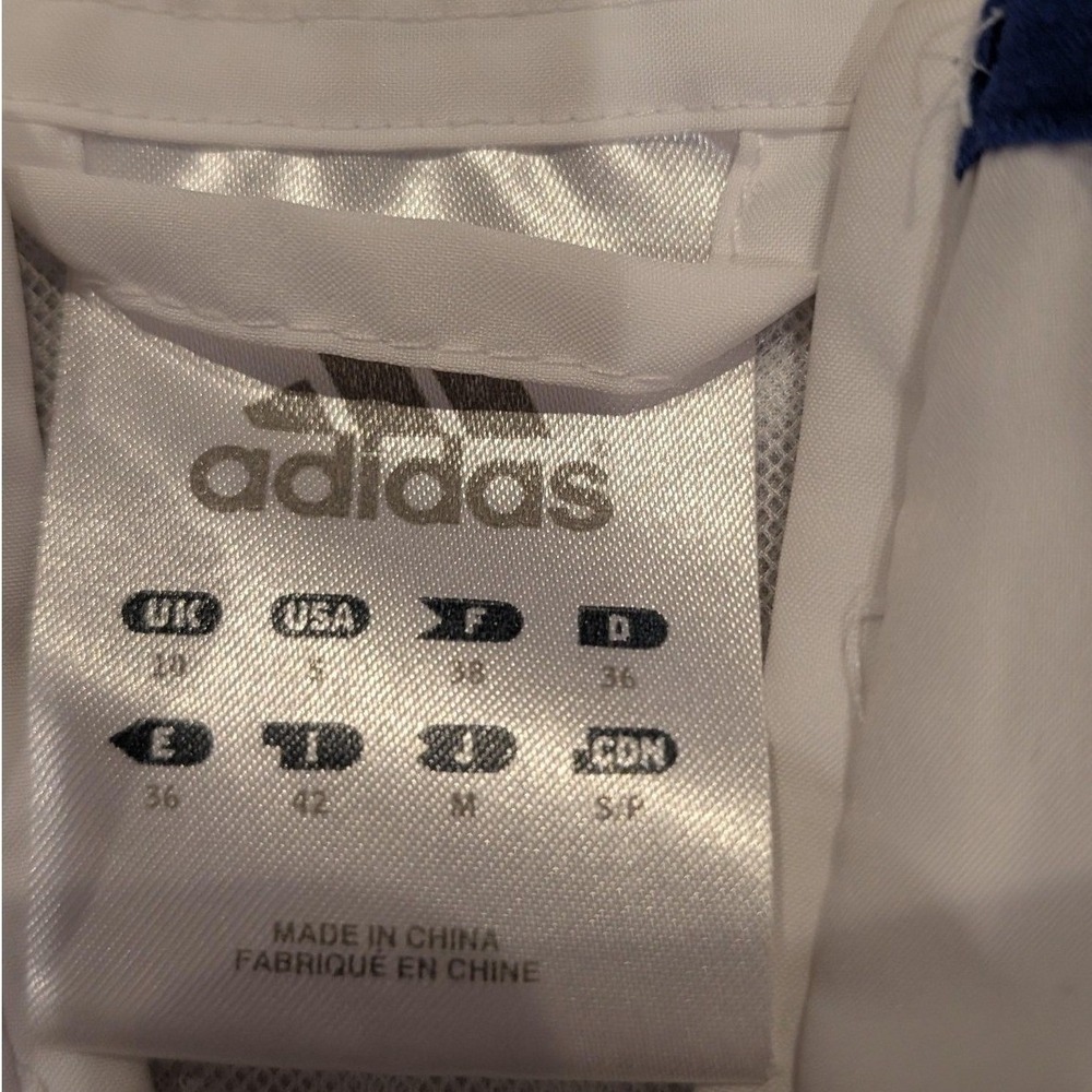 Vintage Y2K Adidas France Track Jacket Womens S White 3 Stripes Zip Embroidered - Picture 7 of 12